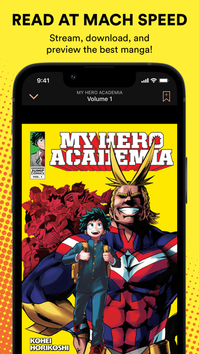 Shonen Jump App Store preview of the manga reader